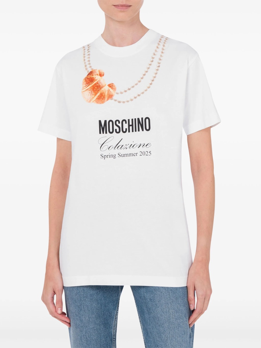 Tricou Moschino alb - Img 2
