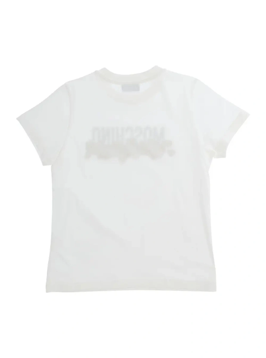 Tricou MoschinoS alb din bumbac - Img 2