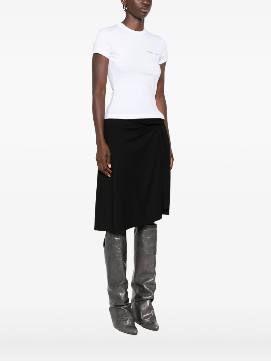 Tricou Off-White alb din bumbac - Img 3