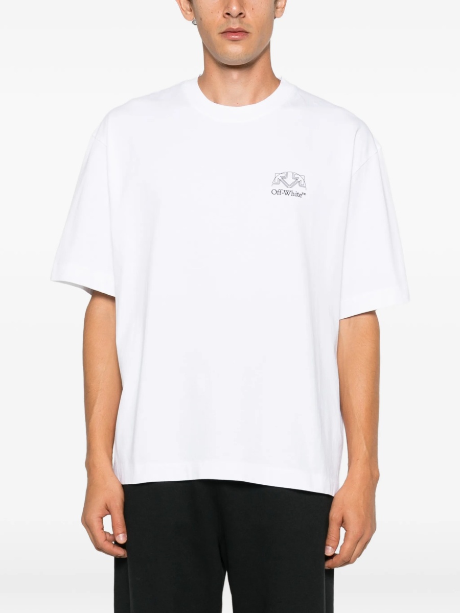 Tricou Off-White alb din bumbac - Img 4