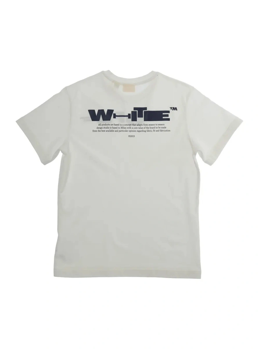 Tricou Off-White alb din bumbac - Img 2