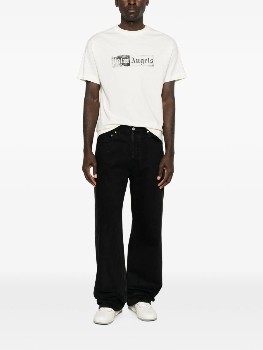 Tricou Palm Angels alb din bumbac - Img 2