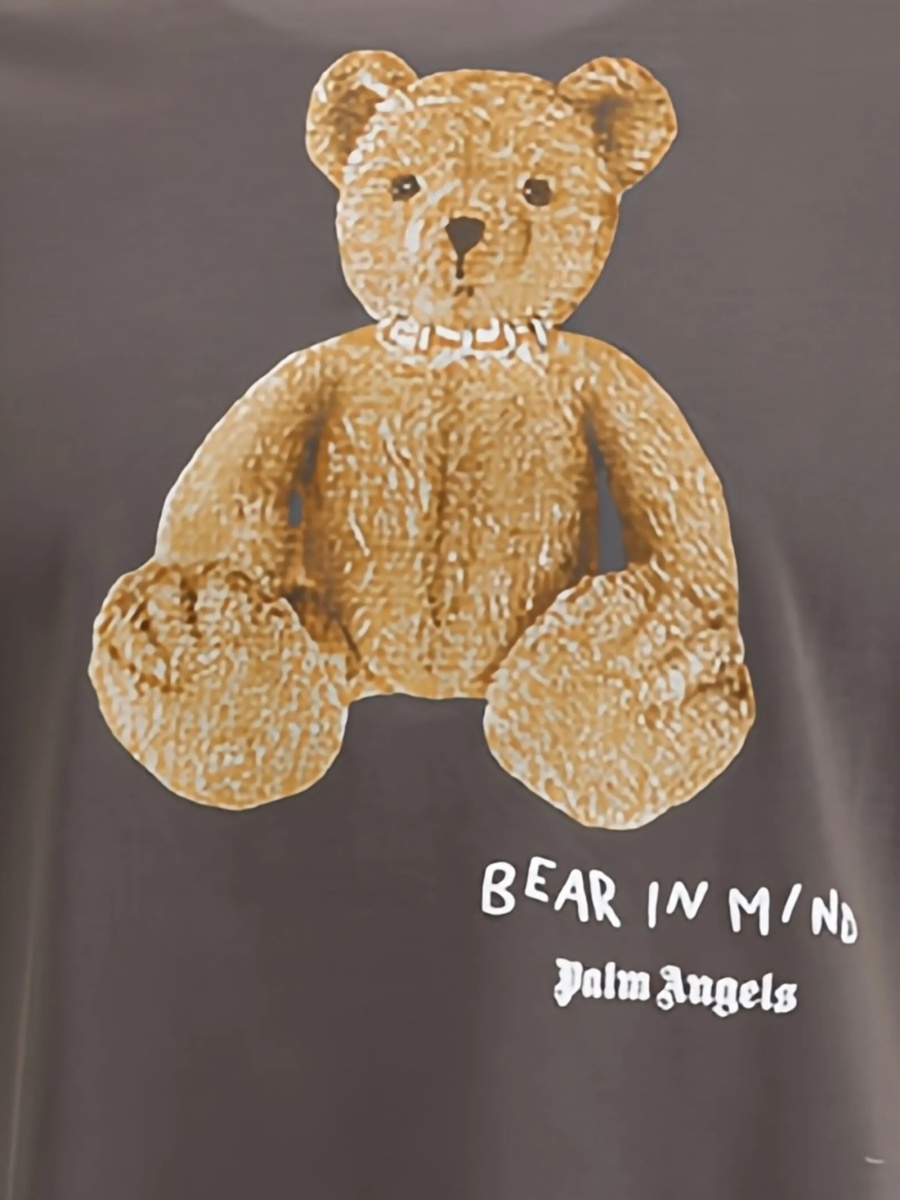 Tricou Palm Angels Bear gri - Img 3
