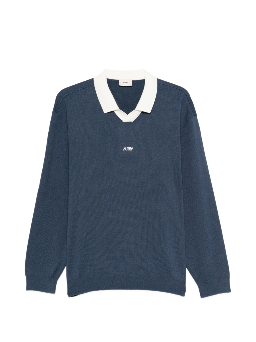 Tricou polo AUTRY albastru din bumbac - Img 8