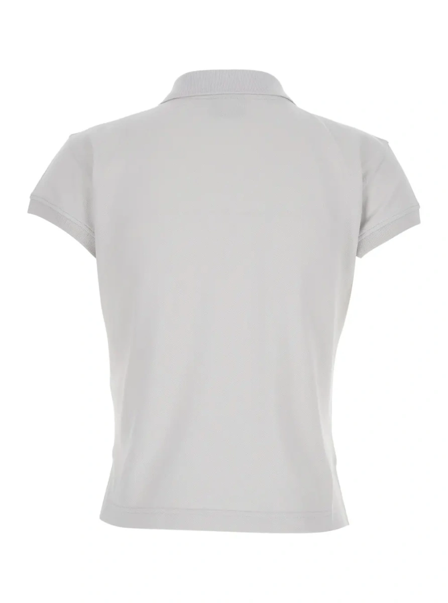 Tricou polo Balenciaga alb din bumbac - Img 2