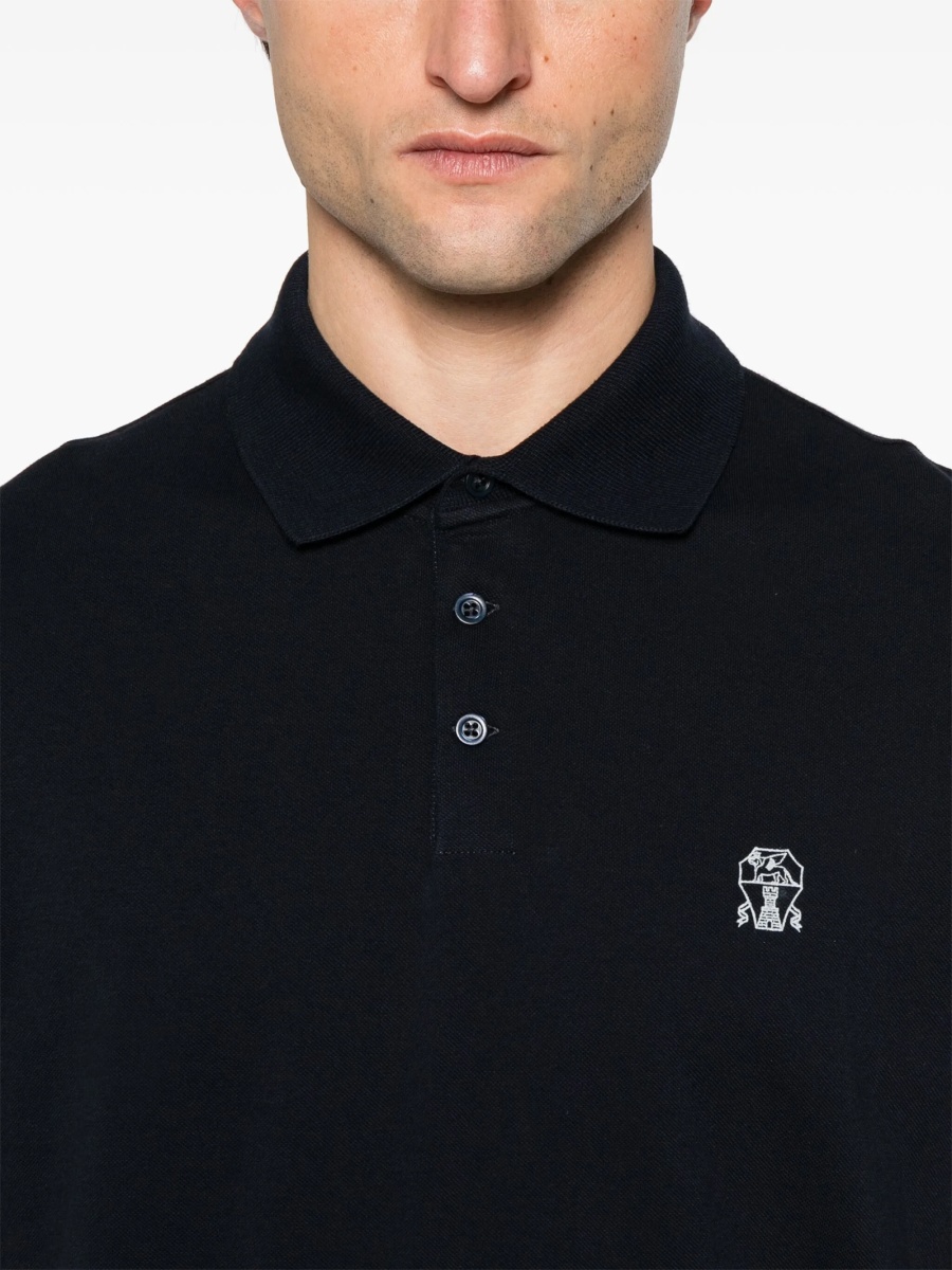 Tricou Polo Brunello Cucinelli albastru - Img 4