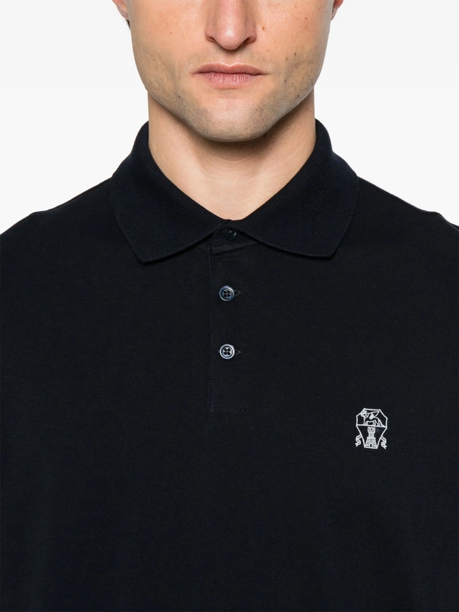 Tricou Polo Brunello Cucinelli albastru - Img 4