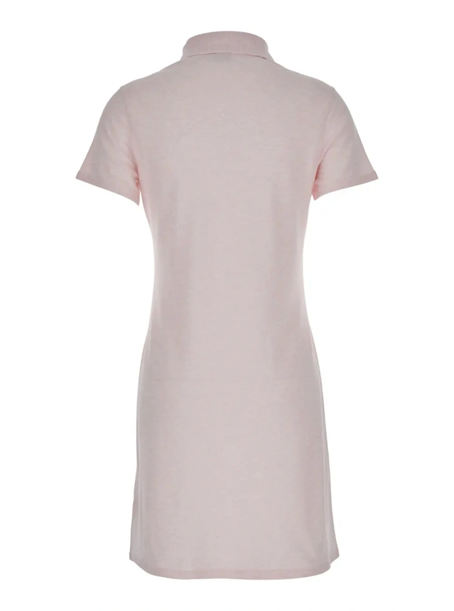 Tricou polo Burberry roz din bumbac - Img 2