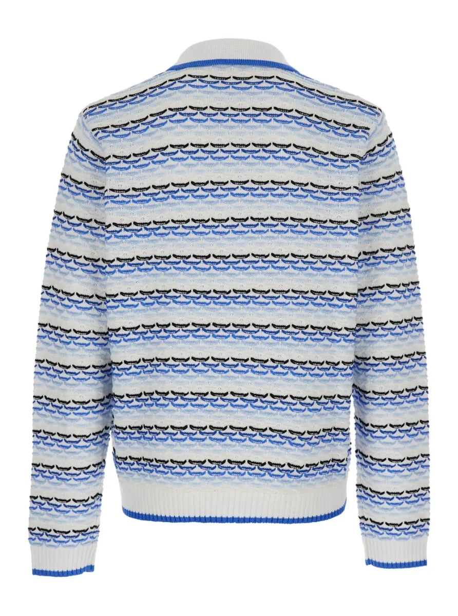 Tricou polo Casablanca albastru din bumbac - Img 2