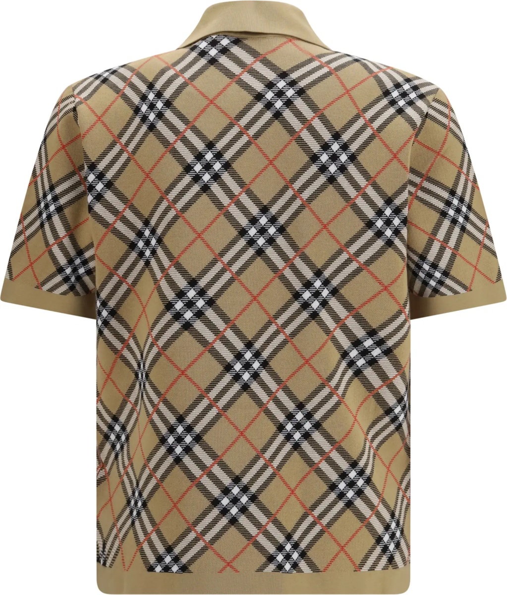 Tricou Polo Check cotton blend Polo Shirt - Img 2