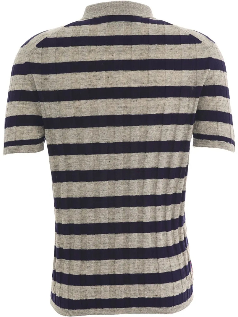 Tricou Polo Cotton-linen blend polo shirt - Img 3
