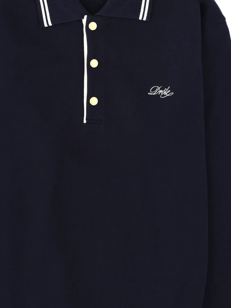 Tricou Polo DRÔLE DE MONSIEUR albastru - Img 2