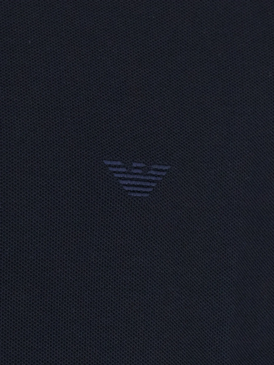 Tricou polo Emporio Armani albastru din bumbac - Img 5