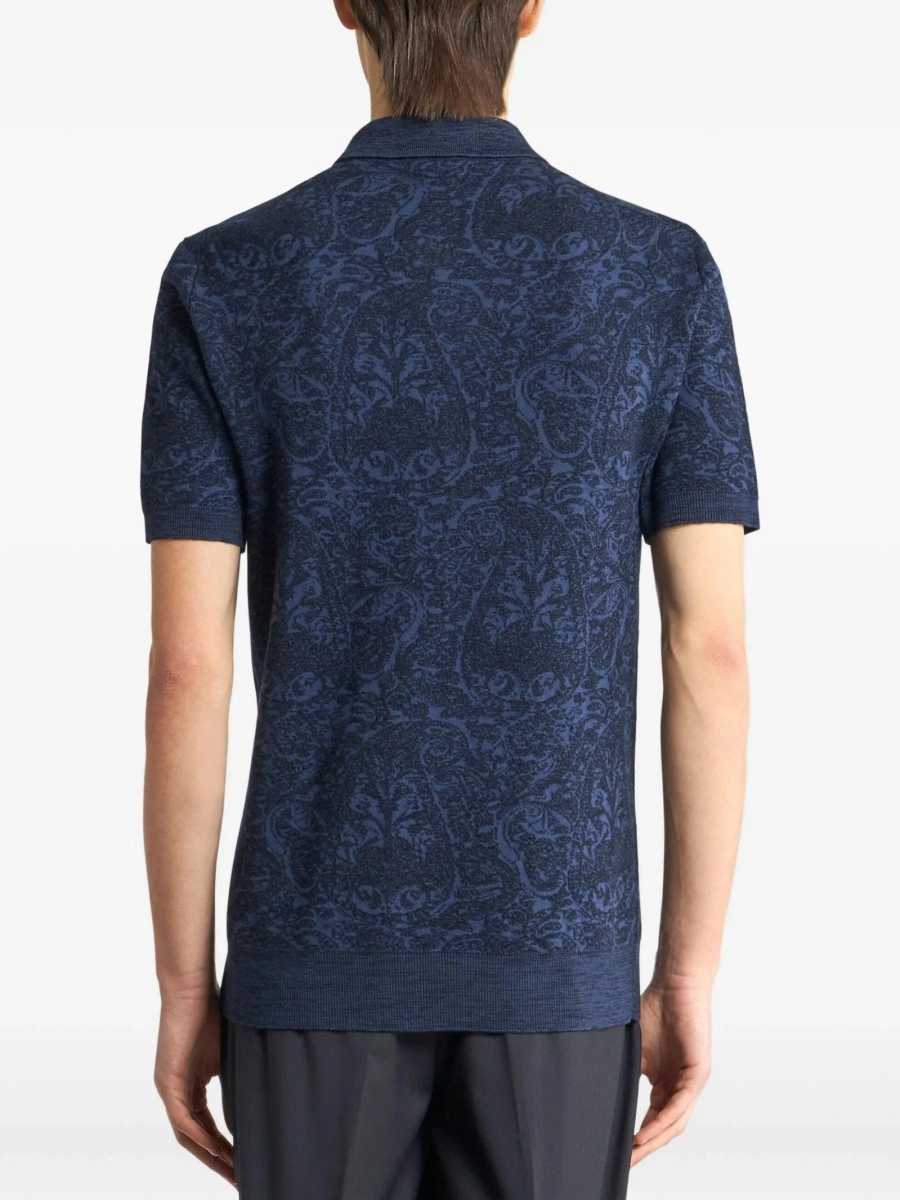 Tricou Polo ETRO albastru - Img 4
