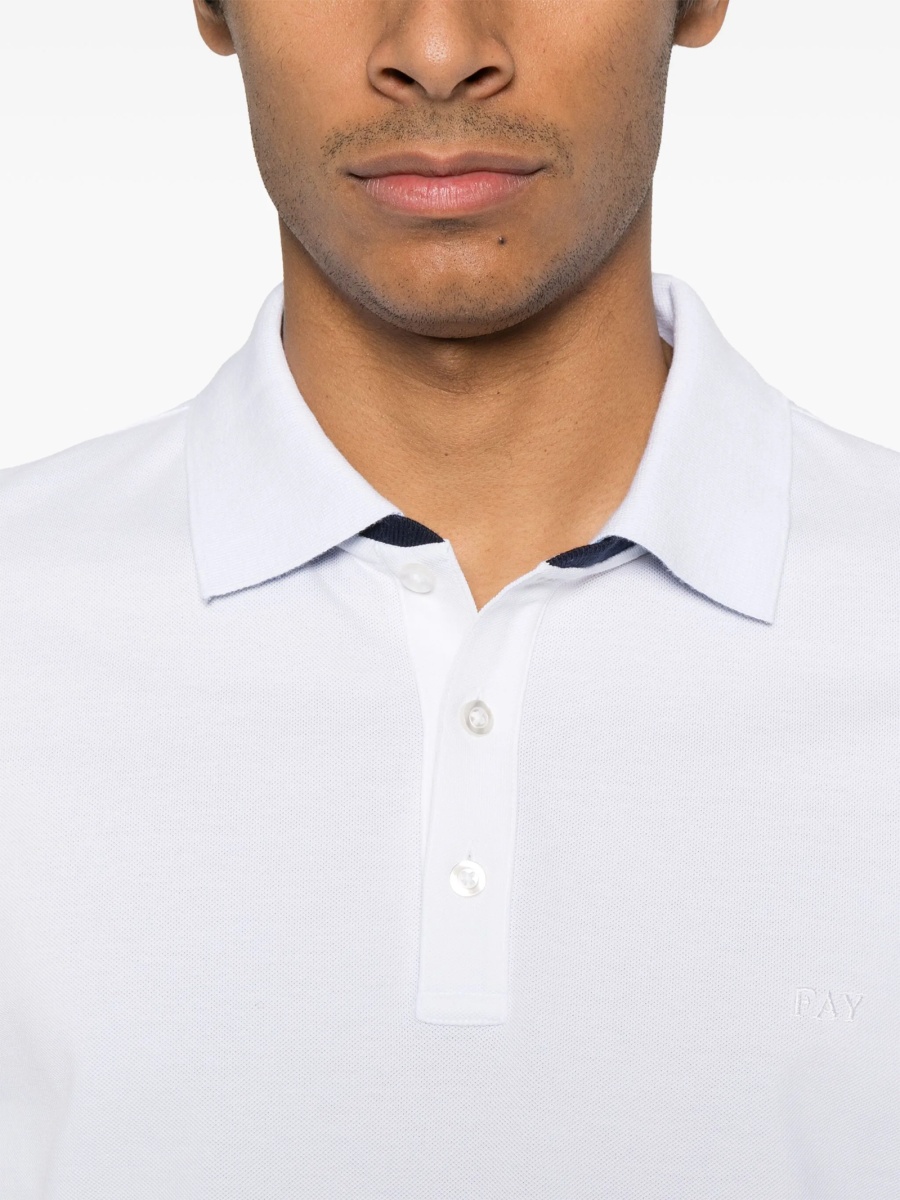 Tricou Polo Fay alb - Img 4