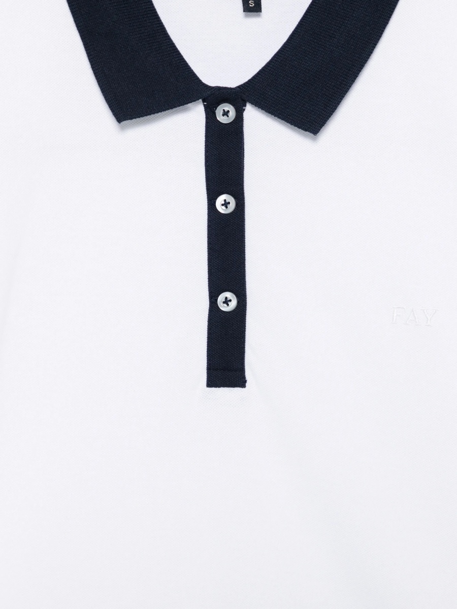 Tricou Polo Fay alb - Img 3