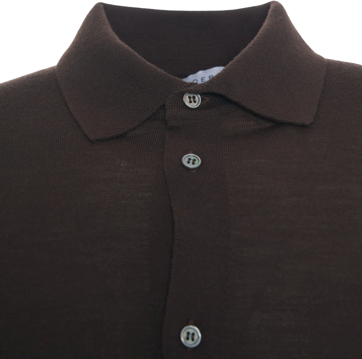 Tricou polo Gender maro din lana - Img 4