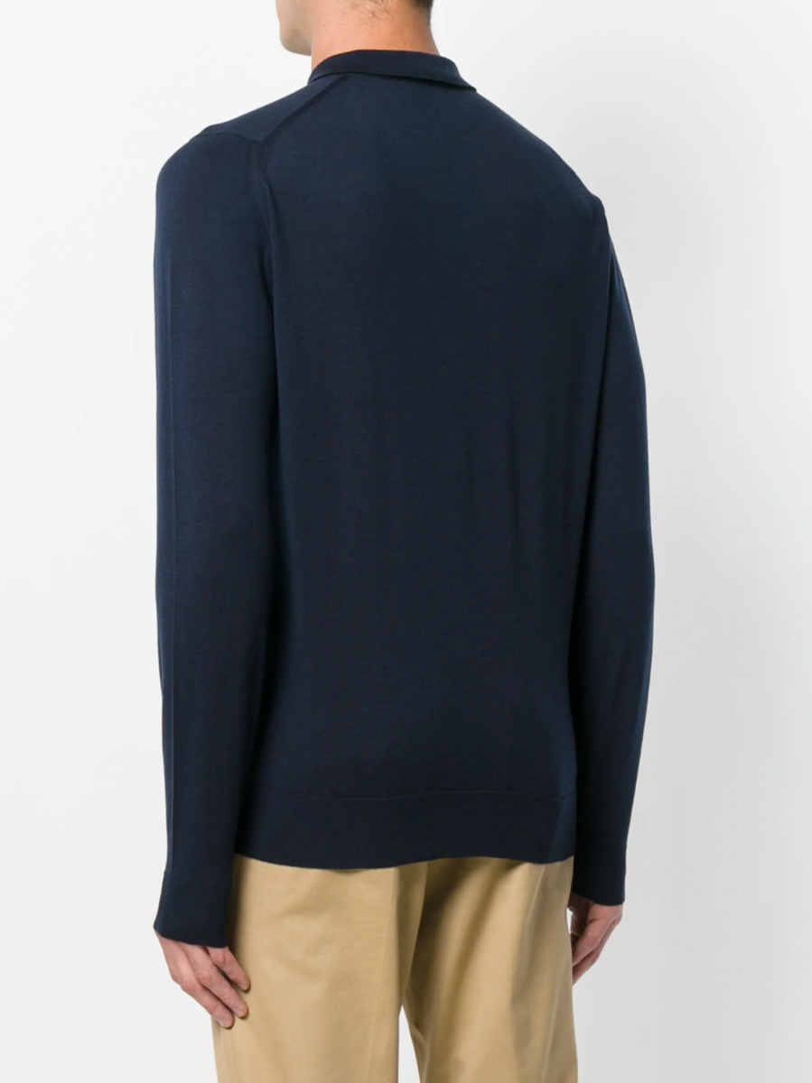Tricou Polo John Smedley albastru - Img 4