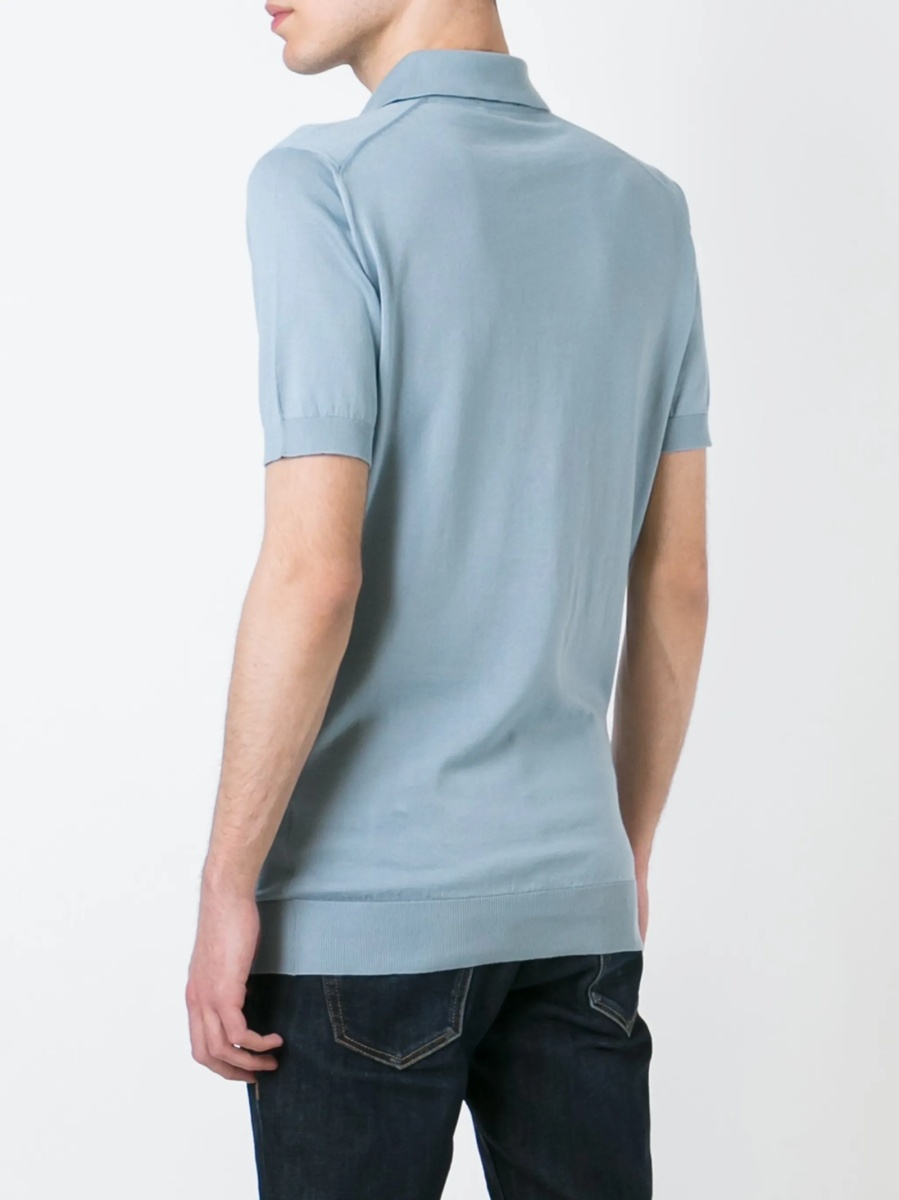 Tricou Polo John Smedley albastru - Img 4