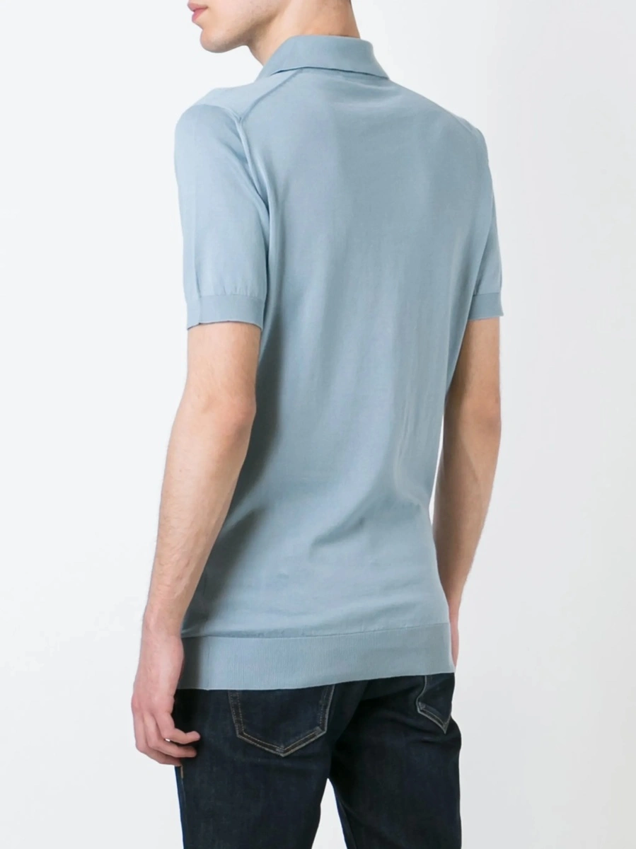 Tricou Polo John Smedley albastru - Img 4