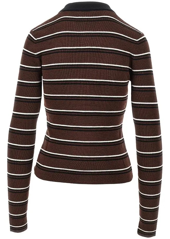 Tricou Polo Knitted polo shirt with striped motif - Img 3