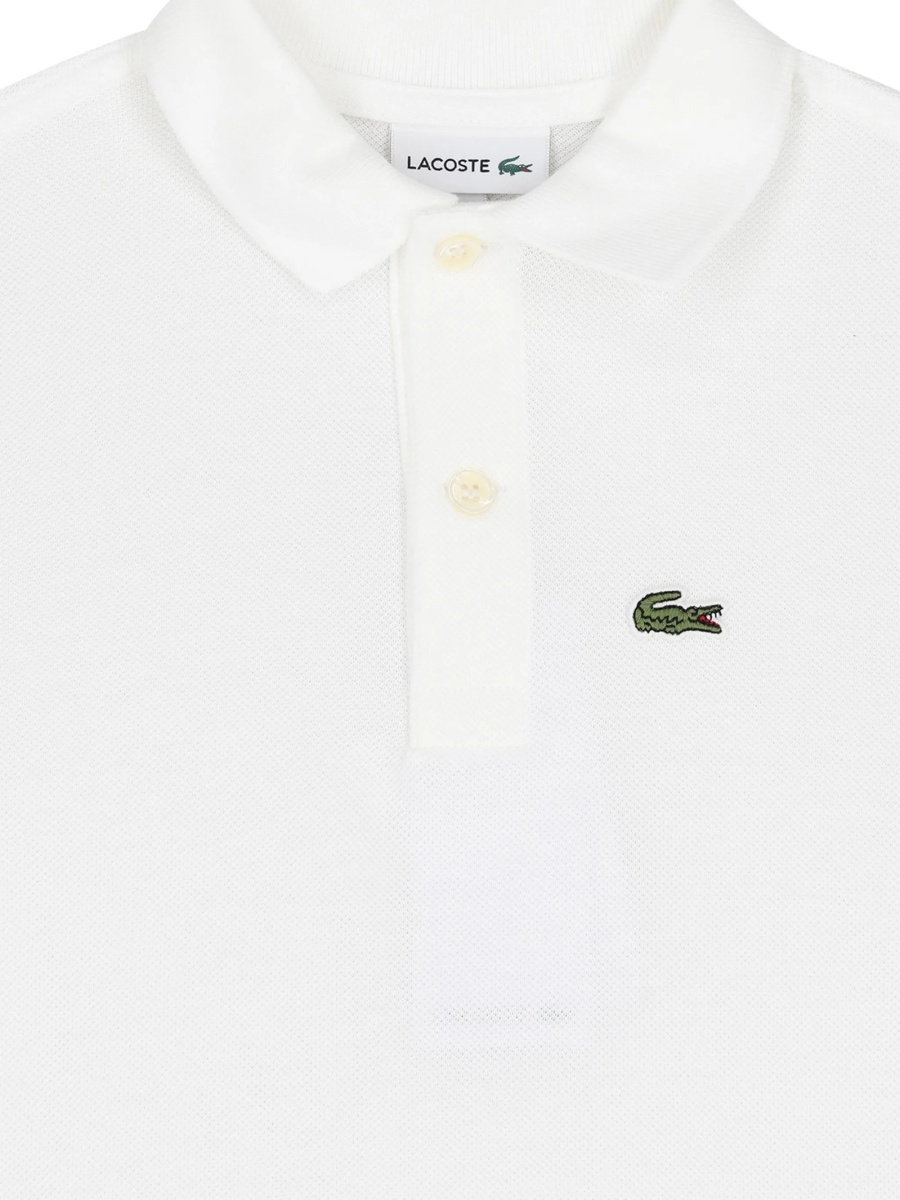 Tricou Polo Lacoste Kids alb - Img 3