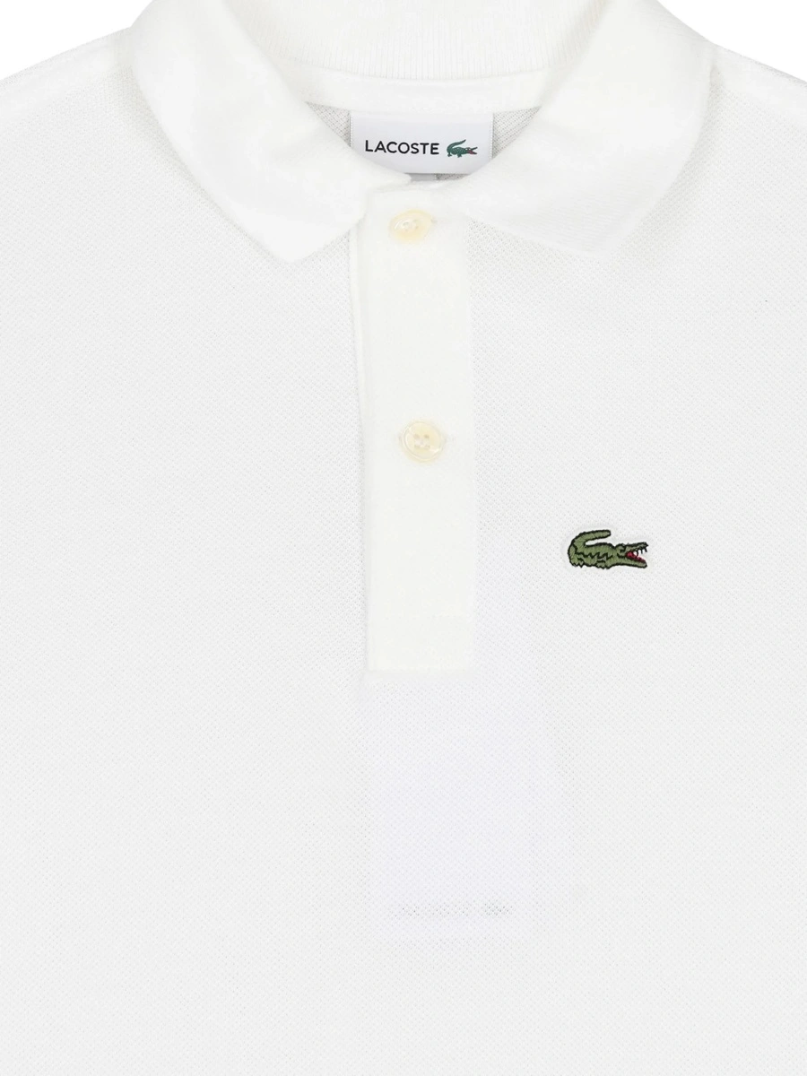Tricou Polo Lacoste Kids alb - Img 3