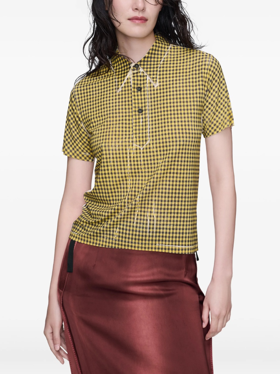 Tricou Polo Maison Margiela galben - Img 3