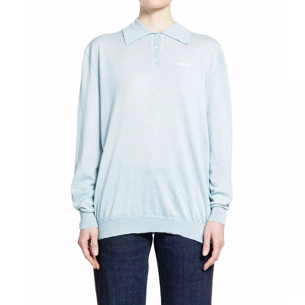 Tricou Polo Miu Miu Cashmere Polo - Img 2