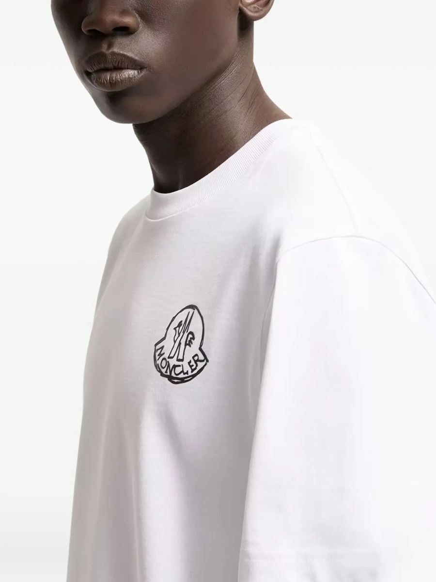 Tricou Polo Moncler alb - Img 4
