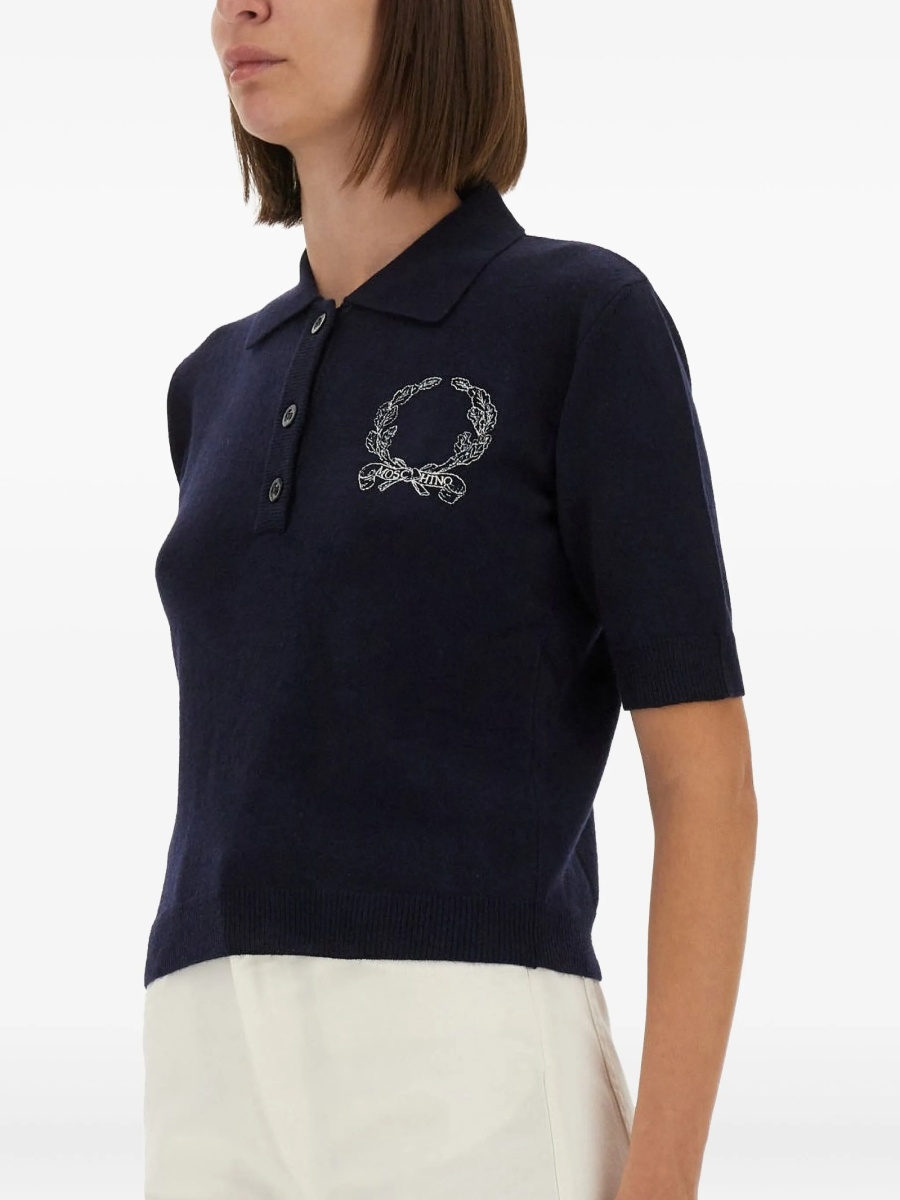Tricou Polo Moschino albastru - Img 3