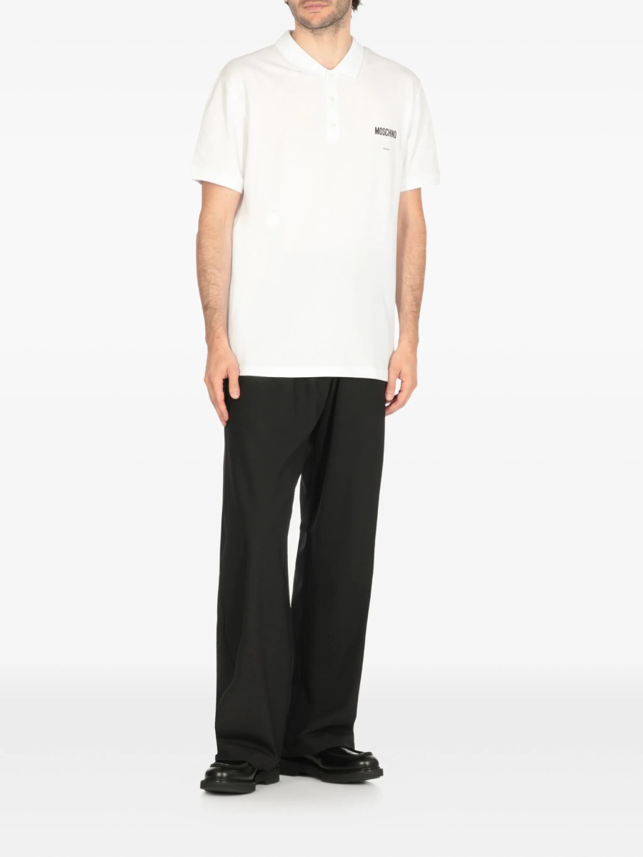 Tricou Polo Moschino alb - Img 3