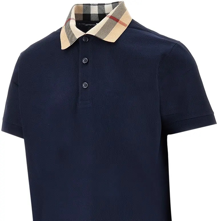 Tricou Polo Piquet polo shirt with Burberry Check collar - Img 2