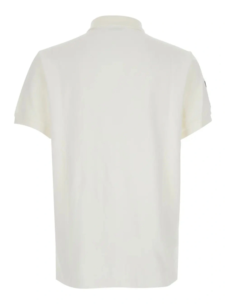Tricou polo Ralph Lauren alb din bumbac 'Custom Fit' - Img 2