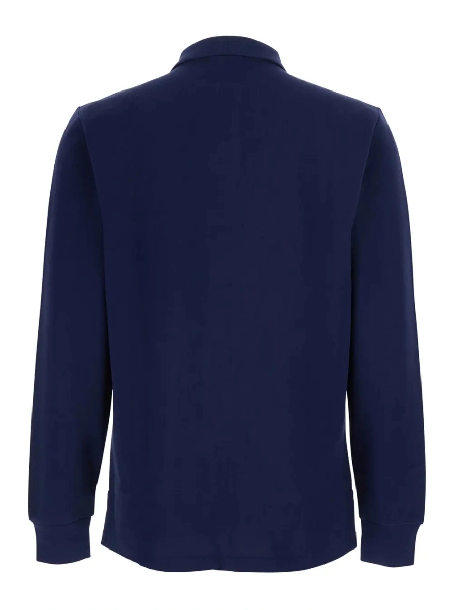 Tricou polo Ralph Lauren albastru din bumbac 'Slim Fit' - Img 2