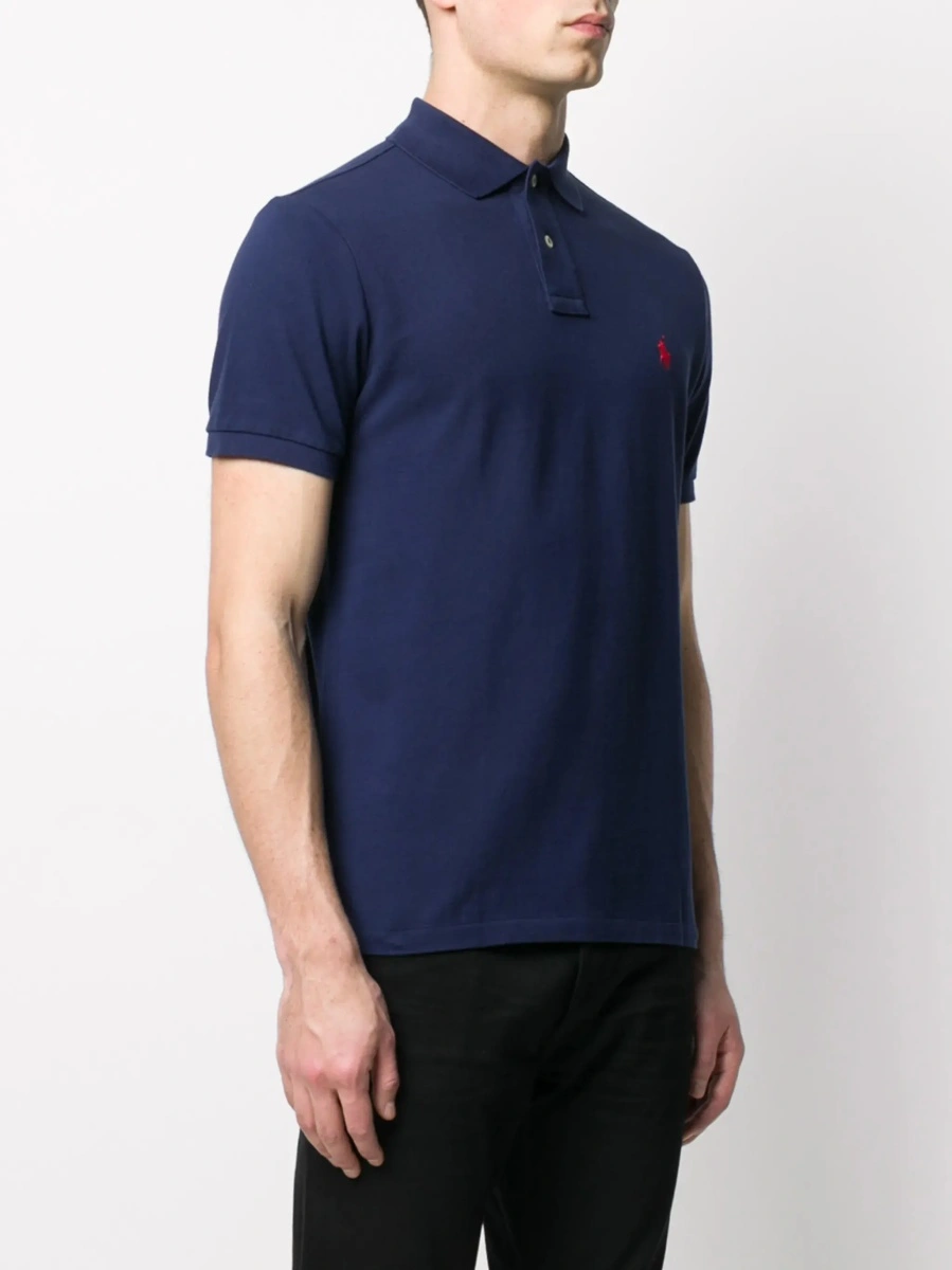 Tricou polo Ralph Lauren albastru din bumbac - Img 5