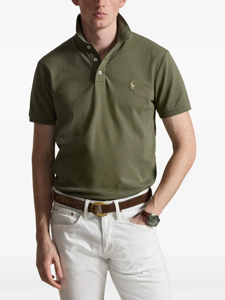 Tricou polo Ralph Lauren verde din bumbac - Img 5