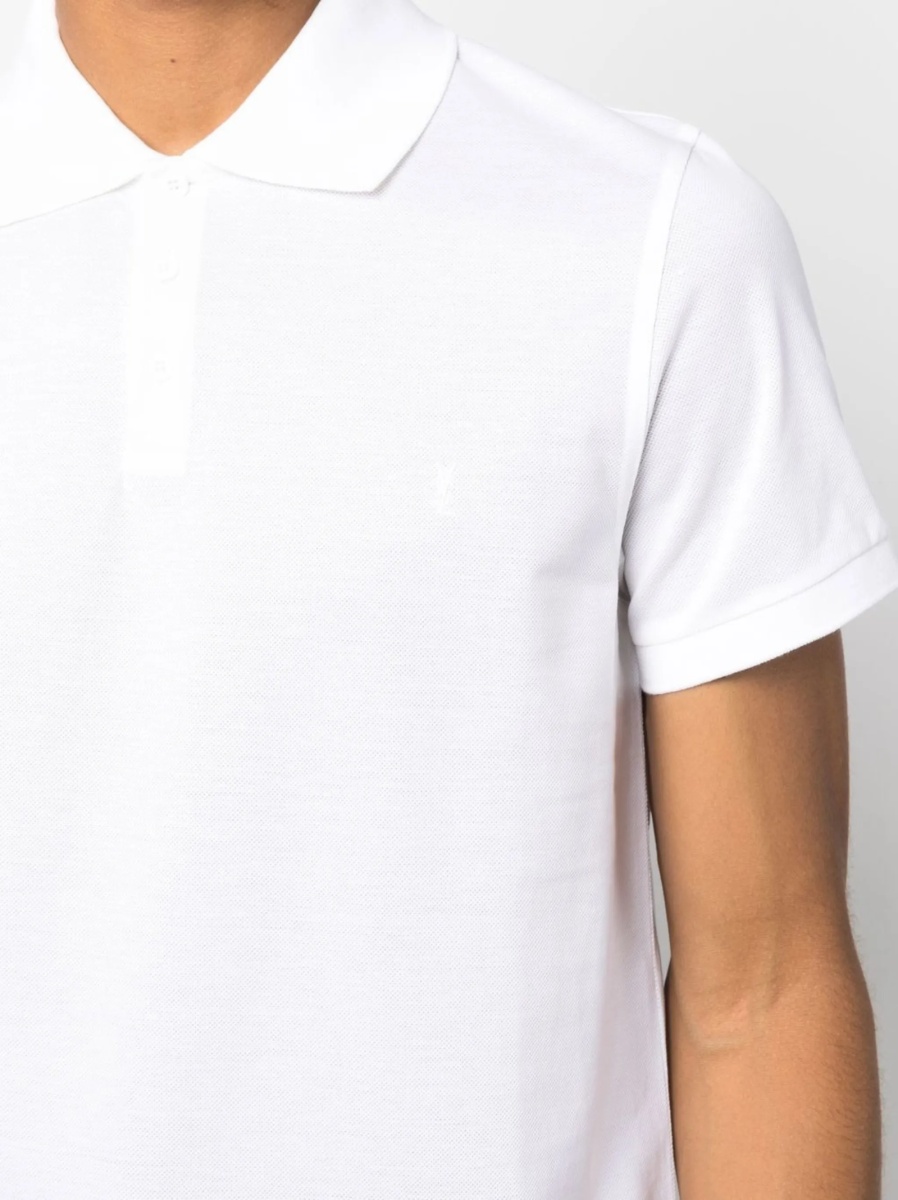 Tricou Polo Saint Laurent alb - Img 5