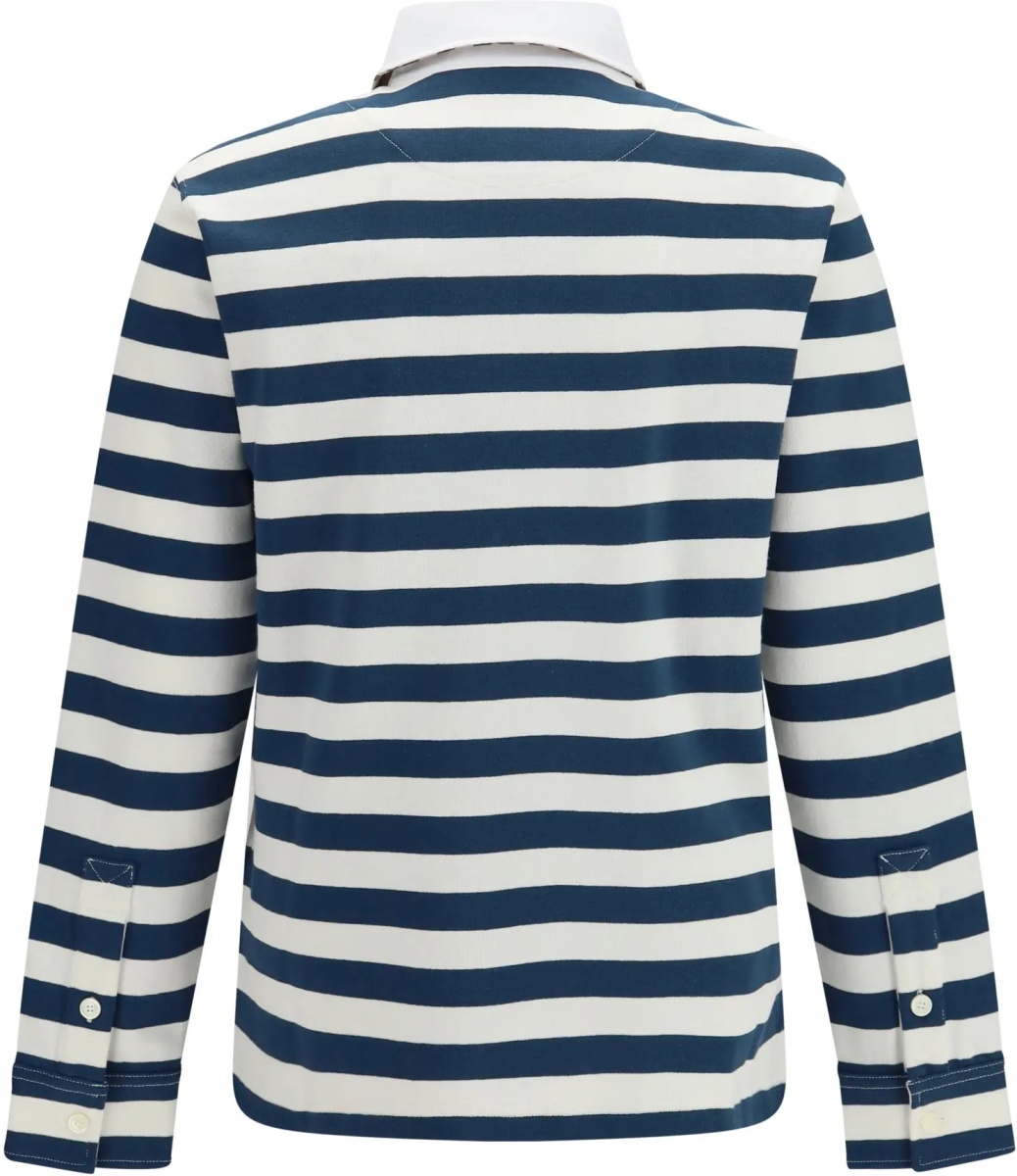Tricou Polo Striped long-sleeve cotton Polo - Img 2