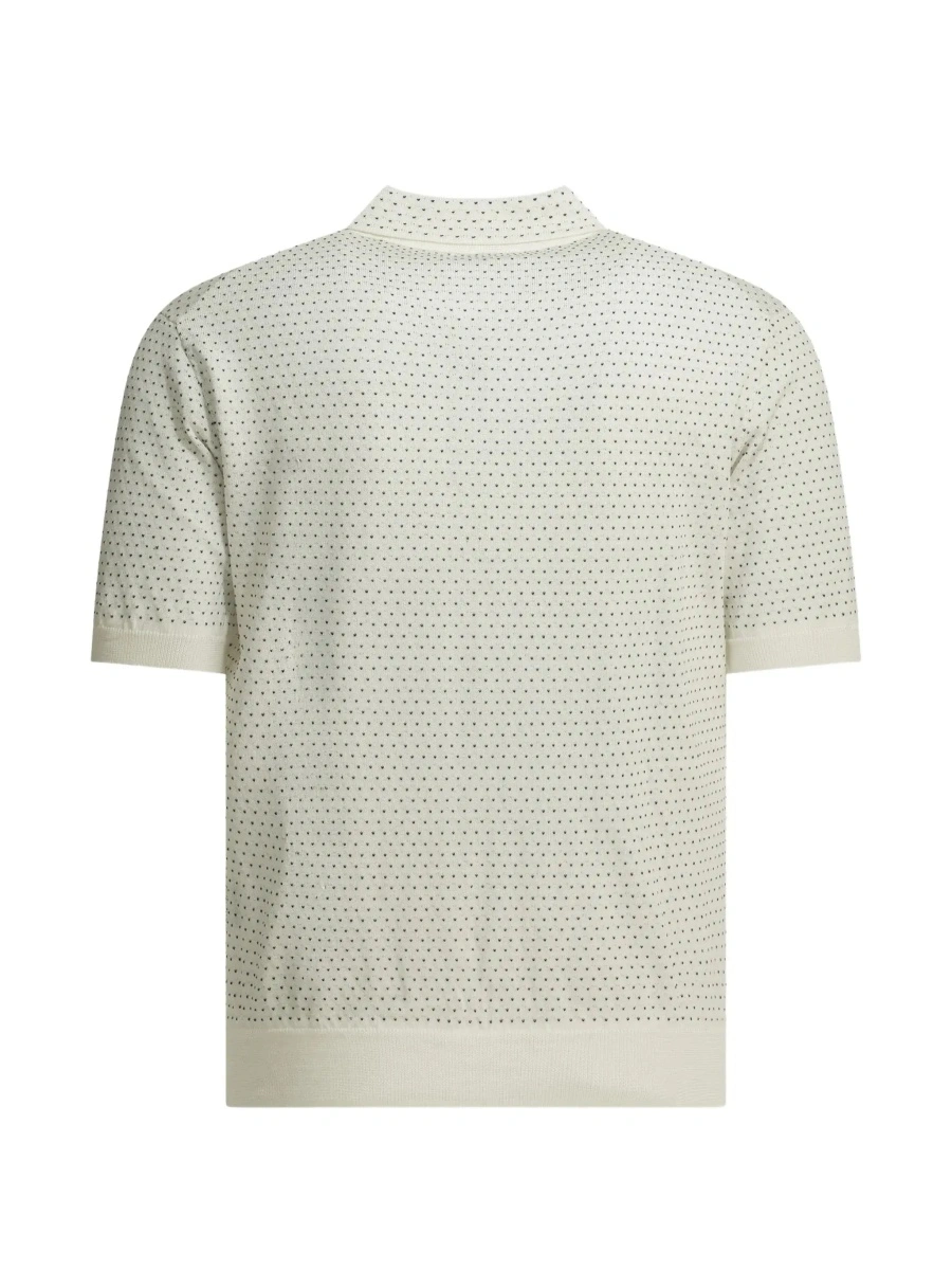 Tricou Polo Textured knit polo shirt buttons - Img 5