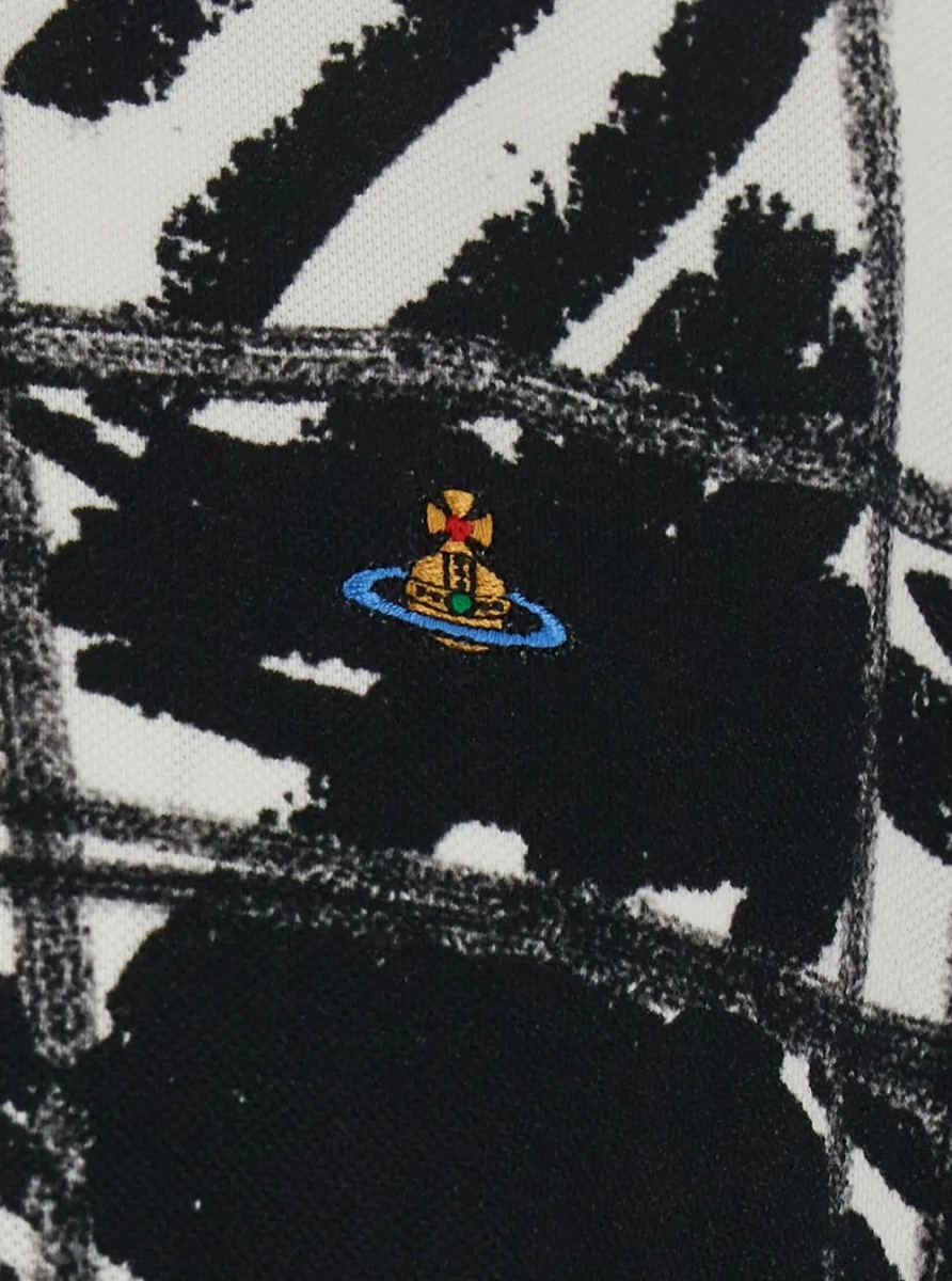 Tricou polo Vivienne Westwood negru din bumbac - Img 3
