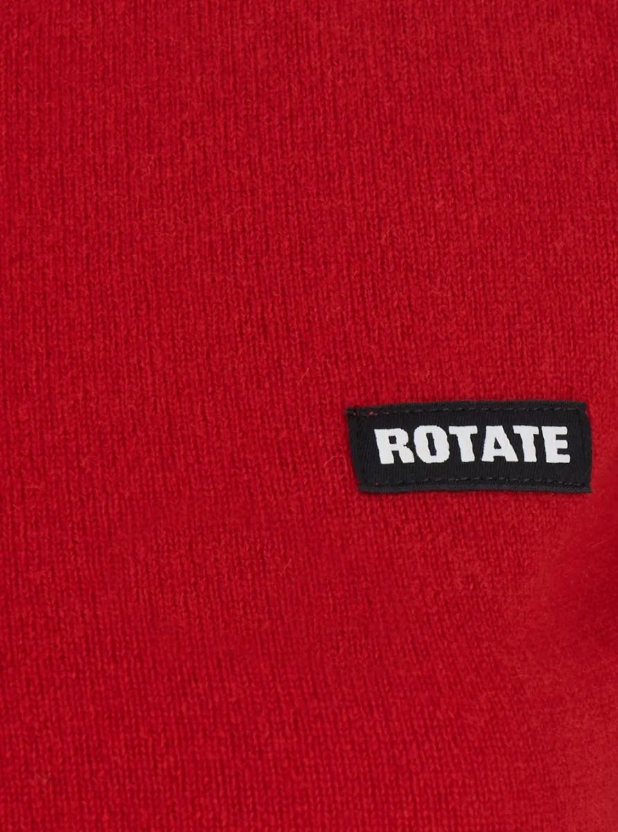 Tricou Polo WOOL LONGSLEEVES POLO is a long-sleeve shirt made of merino wool and cashmere in red for women - Img 2