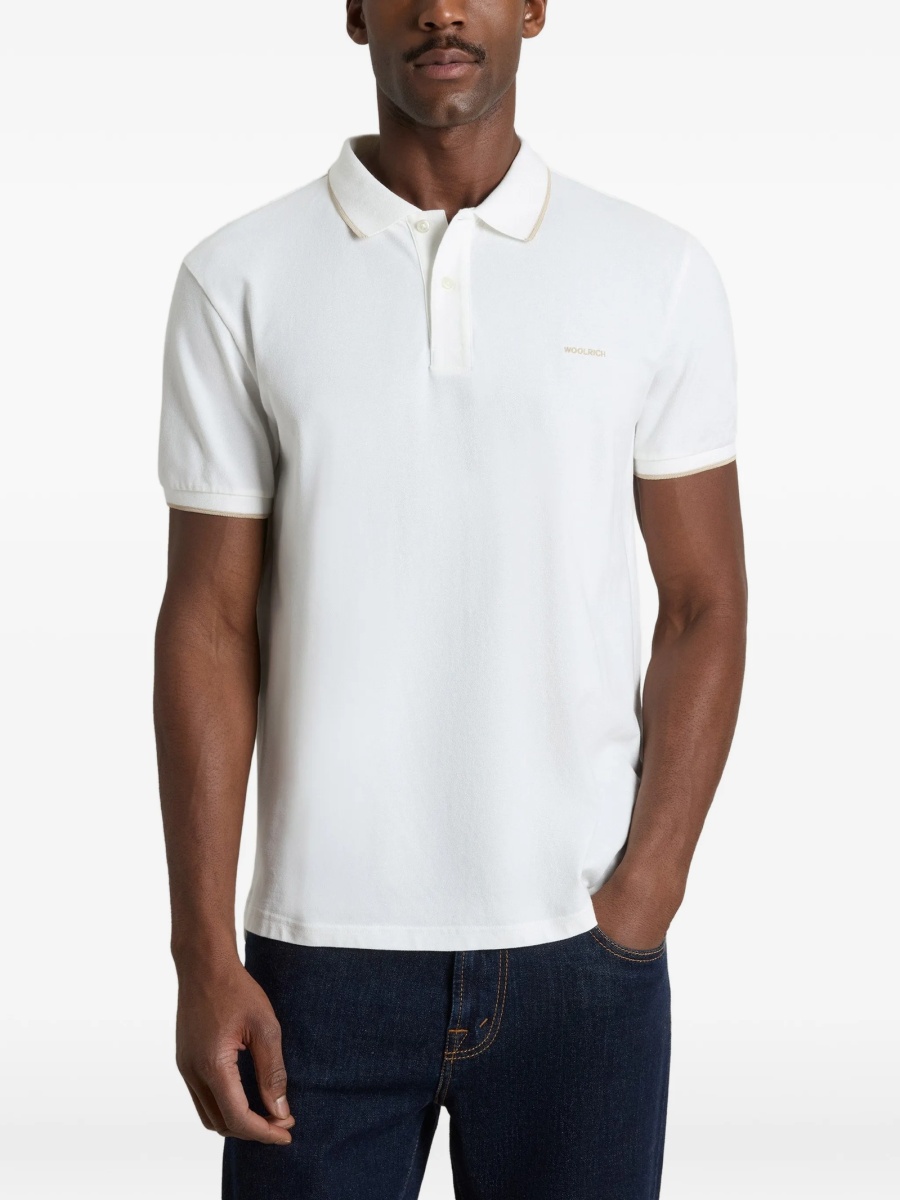 Tricou Polo Woolrich alb - Img 3