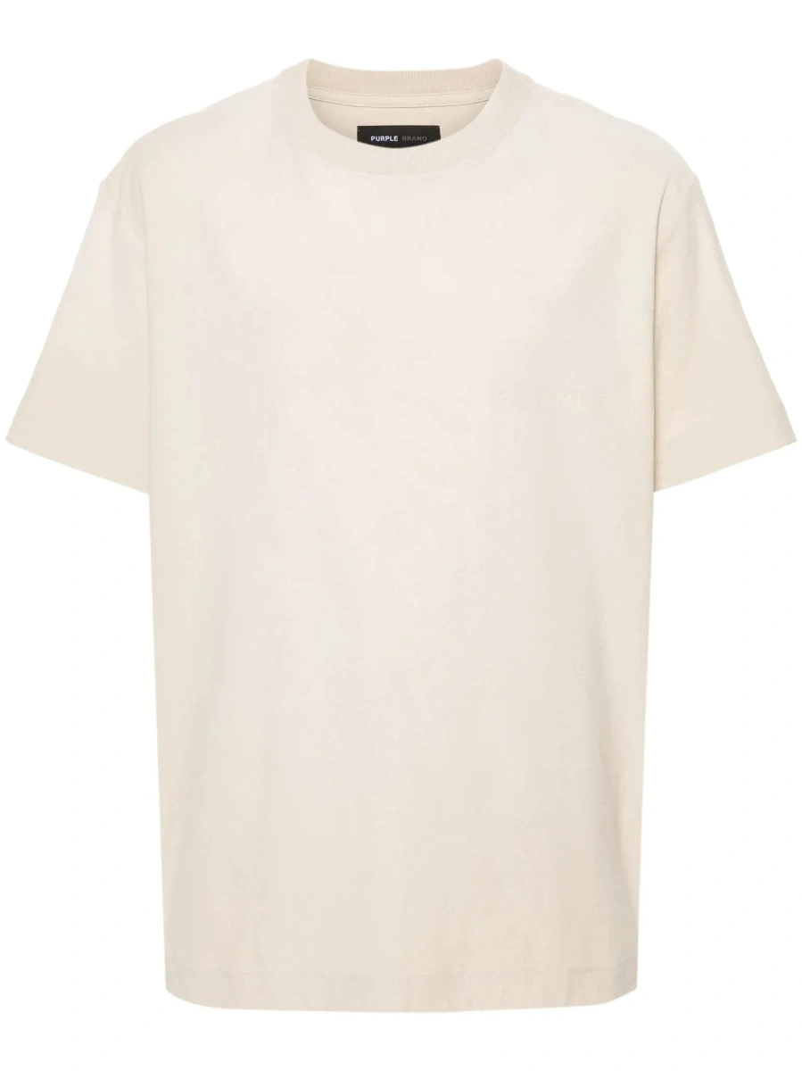 Tricou PURPLE BRAND bej din bumbac - Img 8