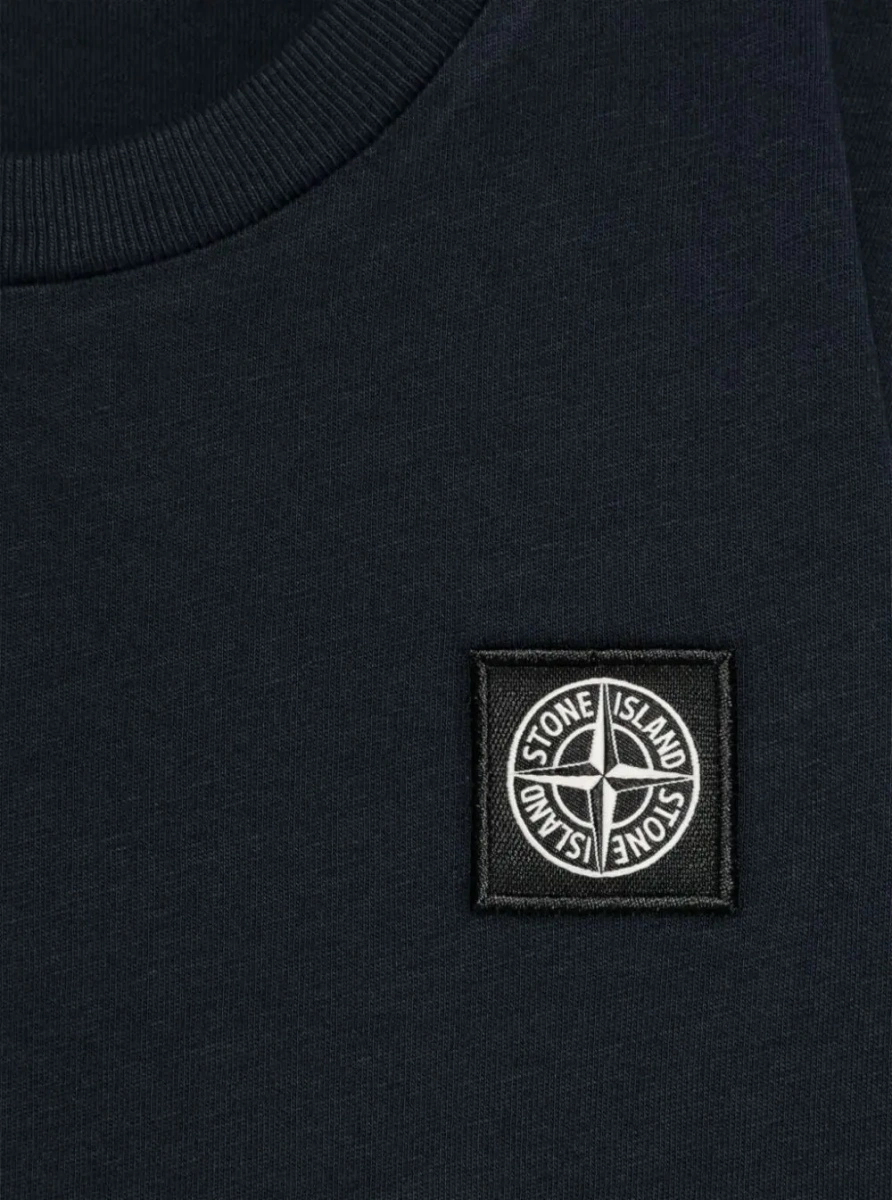 Tricou Stone Island albastru din bumbac - Img 5