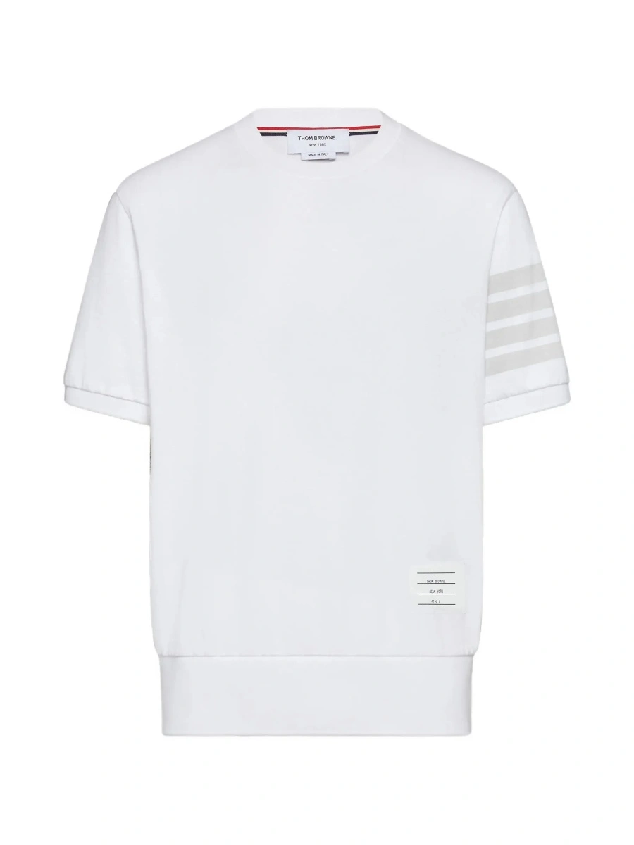 Tricou Thom Browne alb din bumbac - Img 8