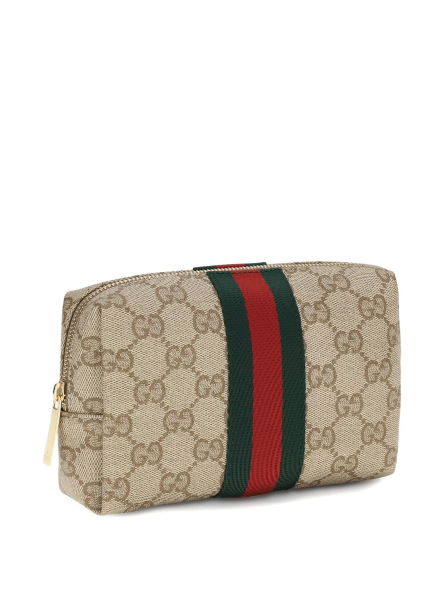 Accesorii de voiaj Gucci maro din material textil - Img 3