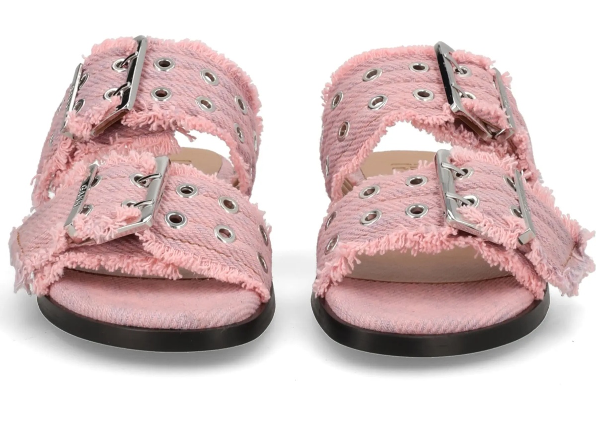Balerini Denim Sandal With Bangs - Img 3