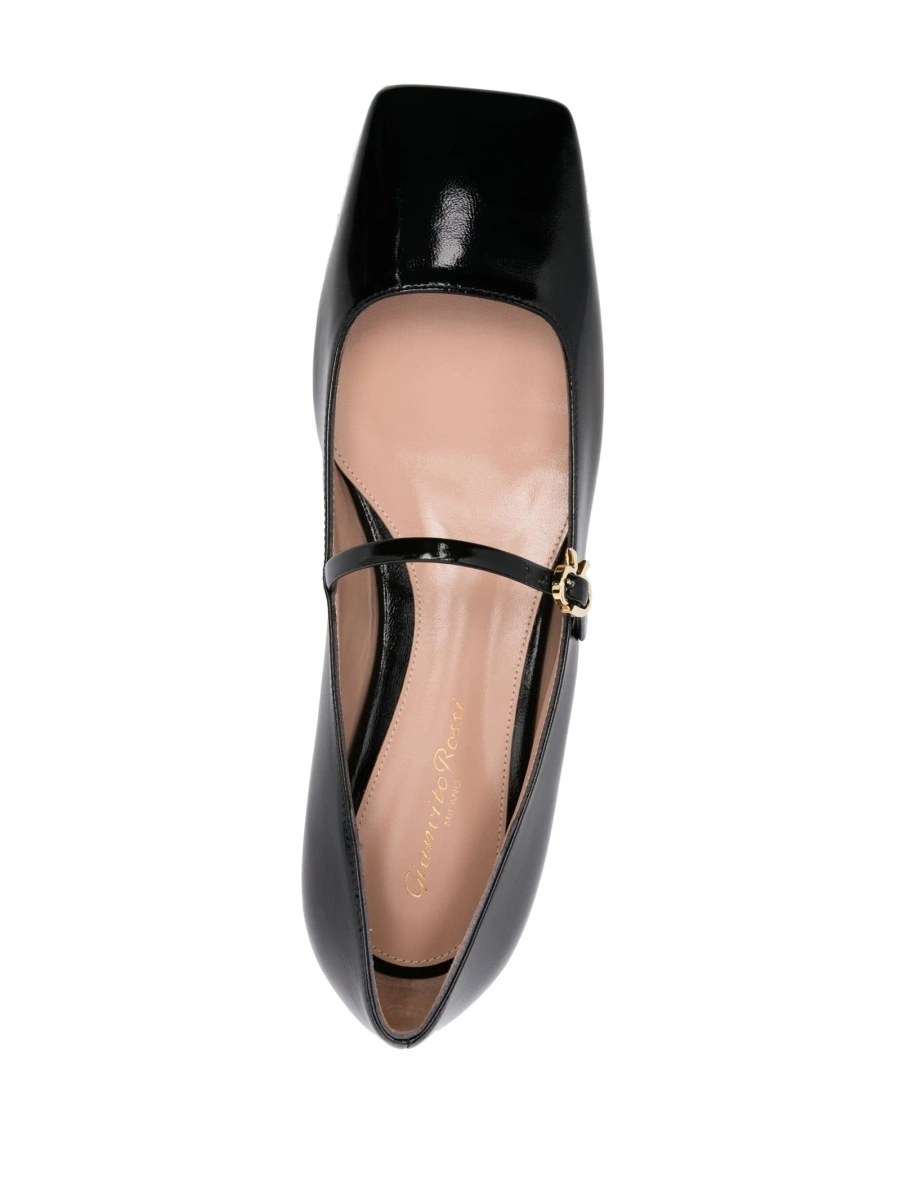 Balerini Gianvito Rossi negri din piele - Img 4