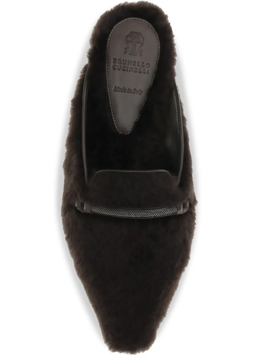 Balerini Shearling Ballerinas with Precious Bar - Img 4